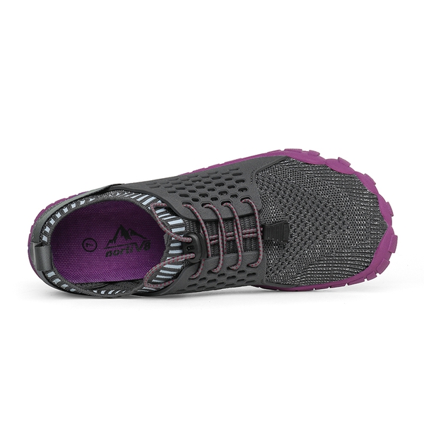 Women's Quick-Dry Aqua Water Shoes - GREY PURPLE - 2
